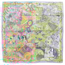 Hermès Carré 90 "AU FIL DU CARRE" Silk handkerchief in Multicolor
