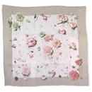 VINTAGE FOULARD HERMES LA ROSEE CARRE GEANT 140 MOUSSELINE DE SOIE SCARF - Hermès