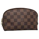 LOUIS VUITTON Damier Ebene Pochette Cosmetic PM Pouch N47516 LV Auth 140854 - Louis Vuitton