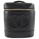 Chanel Vintage Timeless Cosmetic Case Caviar Small
