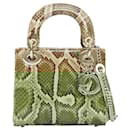Christian Dior green scaled Lady Dior bag
