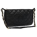 Chanel Timeless CC Chain Pochette Quilted Caviar