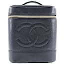 Chanel Vintage Timeless Cosmetic Case Caviar Small