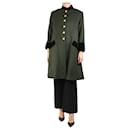 Khaki velvet collar coat - size UK 10 - Autre Marque