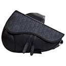 Dior Black Oblique Perforated Calfskin Galaxy Saddle Bag