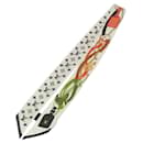 LOUIS VUITTON Flower And Straps Bando BB Scarf Silk White M90658 LV Auth 136325M - Louis Vuitton