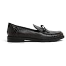 Fabrizio Viti Black Loafers EU38.5 Dark Brown Black Leather UK5.5 US8 - Autre Marque