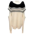 Monse Ivory / Black Wool Knit Sweater - Autre Marque