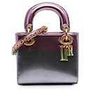 Dior Pink Mini Metallic Glazed Calfskin Lady Dior