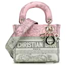 Dior Pink Mini Embroidered Canvas Toile De Jouy Lady D Lite