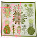 NEUF FOULARD HERMES INDEX BROMELIACEAE K SCOTT H003801S CARRE 90 SOIE SCARF - Hermès