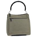 Gucci Vintage Bamboo Handle Tote Canvas