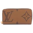 Louis Vuitton Zippy Wallet Leather PVC Brown