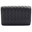 Bottega Veneta Leather Card Case Black