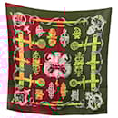 Hermes Paris Vintage Burgundy Silk Scarf Ferronnerie 1970 Cathy Latham - Hermès