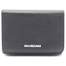 Balenciaga VILLE Leather Tri-Fold Wallet