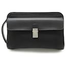 Gucci Nylon Canvas Leather Clutch Bag