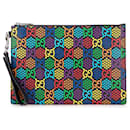 Gucci GG Psychedelic PVC Leather Clutch Bag