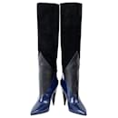Saint Laurent Patchwork Knee Boots