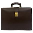 Loewe Anagram Embossed Logo Leather Briefcase
