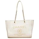 Chanel Deauville Canvas Leather 2way Bag