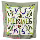 Hermes Vintage Silk Scarf Alphabet III 1990 Annie Faivre Light Green - Hermès