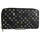 LOUIS VUITTON Multicolor Zippy Wallet Wallet Black M60243 LV Auth 141189V - Louis Vuitton