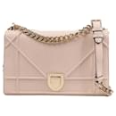 Dior Diorama Leather Chain Shoulder Bag in Powder Beige