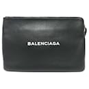 Balenciaga Logo Shopping Clutch Handbag