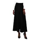 Black crepe wide-leg pants - size UK 6 - Autre Marque