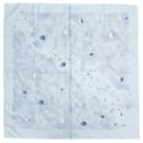 Carré 90 LA VOIE LACTEE en soie Hermès en bleu clair