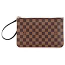 Louis Vuitton Brown Damier Ebene Neverfull Pouch MM