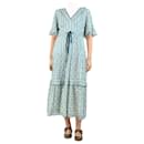 Green short sleeve tree print dress - size UK 10 - Autre Marque