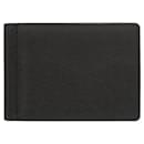 Louis Vuitton Portefeuille Pens M62978 Taiga Leather Black Money Clip Card Case