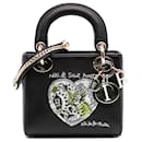 Dior Black Niki De Saint Phalle Mini Calfskin Heart Lady Dior
