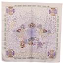 HERMES Carré 90 Écharpe "RENCONTRE OCEANE" Soie Grise Auth 141551 - Hermès