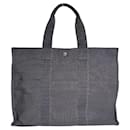 Hermès Air Line GM Tote Bag in Gray Canvas