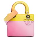 Dior Yellow Medium Ombre Calfskin Lady Dior