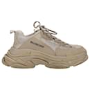 Balenciaga Triple S Sneakers in Beige Polyester