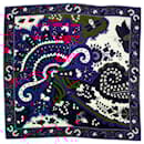 Hermès Carré 140 "PAISLEY FROM PAISLEY" Cashmere & Silk handkerchief in Navy Blue