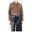 Brown leopard print cowhide jacket - size UK 8 - Autre Marque