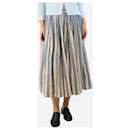 Blue and cream puffy striped skirt - size M - Autre Marque