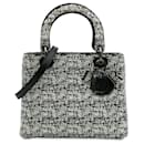 Dior White Medium Tweed Lady Dior