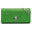 Dior Green Grained Calfskin Diorama Croisiere Wallet on Chain