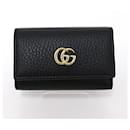 Gucci Double G 6-Ring Key Case in Black