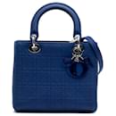 Dior Blue Medium Lambskin Cannage Lady Dior