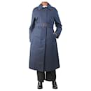 Navy proofed cotton twill coat - size UK 12 - Autre Marque