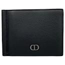 Christian Dior Black Leather Money Clip