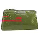 LOUIS VUITTON Monogram Vernis Trousse Cosmetic Pouch Rose Pop M93647 Auth 142964 - Louis Vuitton