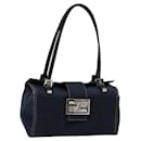 Sac à bandoulière FENDI Mamma Baguette en toile bleu marine argenté Auth 135385 - Fendi